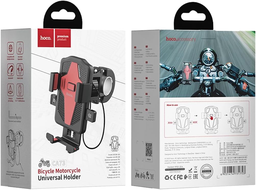 Hoco CA73 - Flying, One-Touch Bicycle And Motorcycle Universal Holder