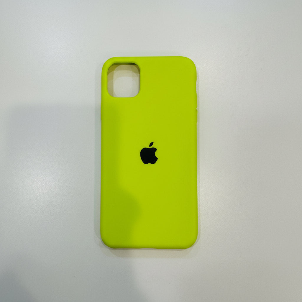 Green phone case with Apple logo for iPhone 11 Pro Max on a white background