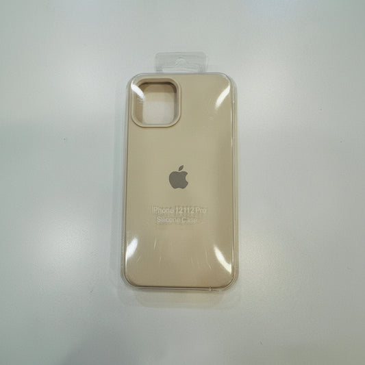 Clear phone case with Apple logo on a white background