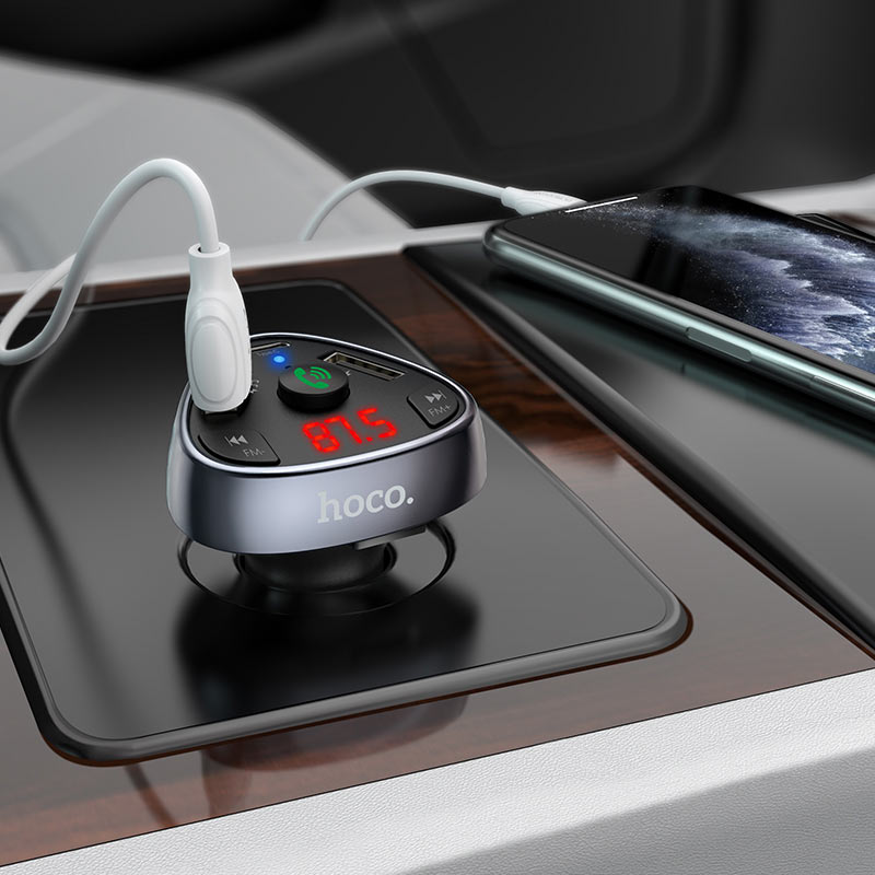 Hoco - Car charger “E51 Road treasure” BT FM transmitter