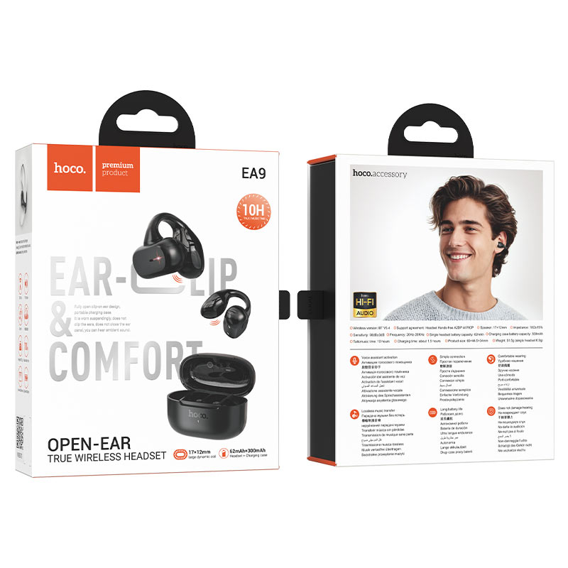 hoco.-TWS headset EA9 Clear sound clip-on